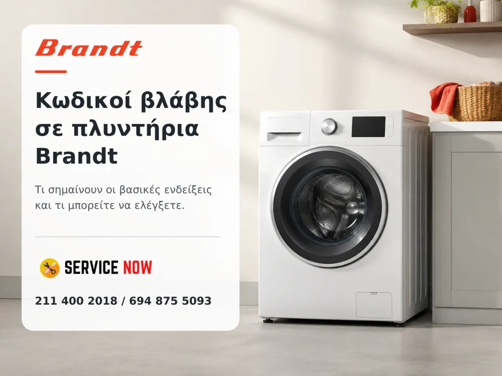κωδικοί βλάβης πλυντηρίων Brandt: d01, d02, d07